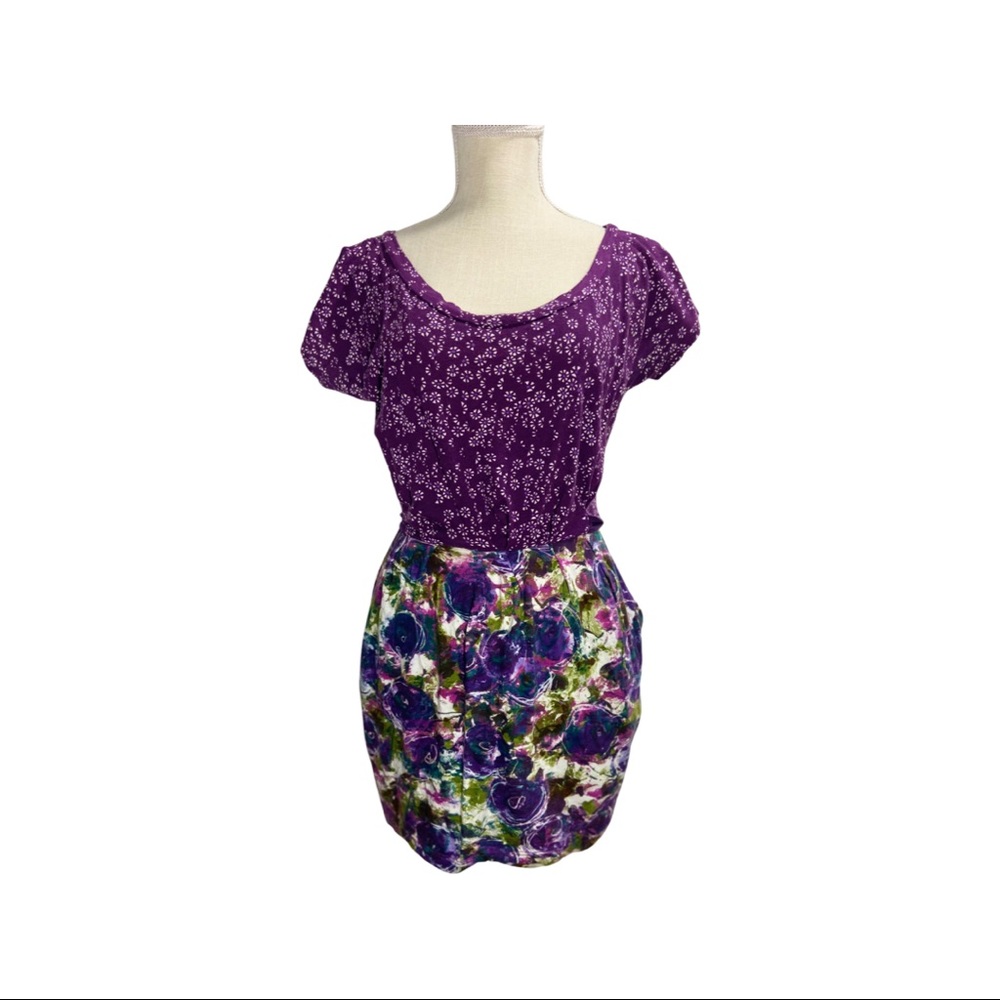 Urban Outfitters Purple Floral Tunic